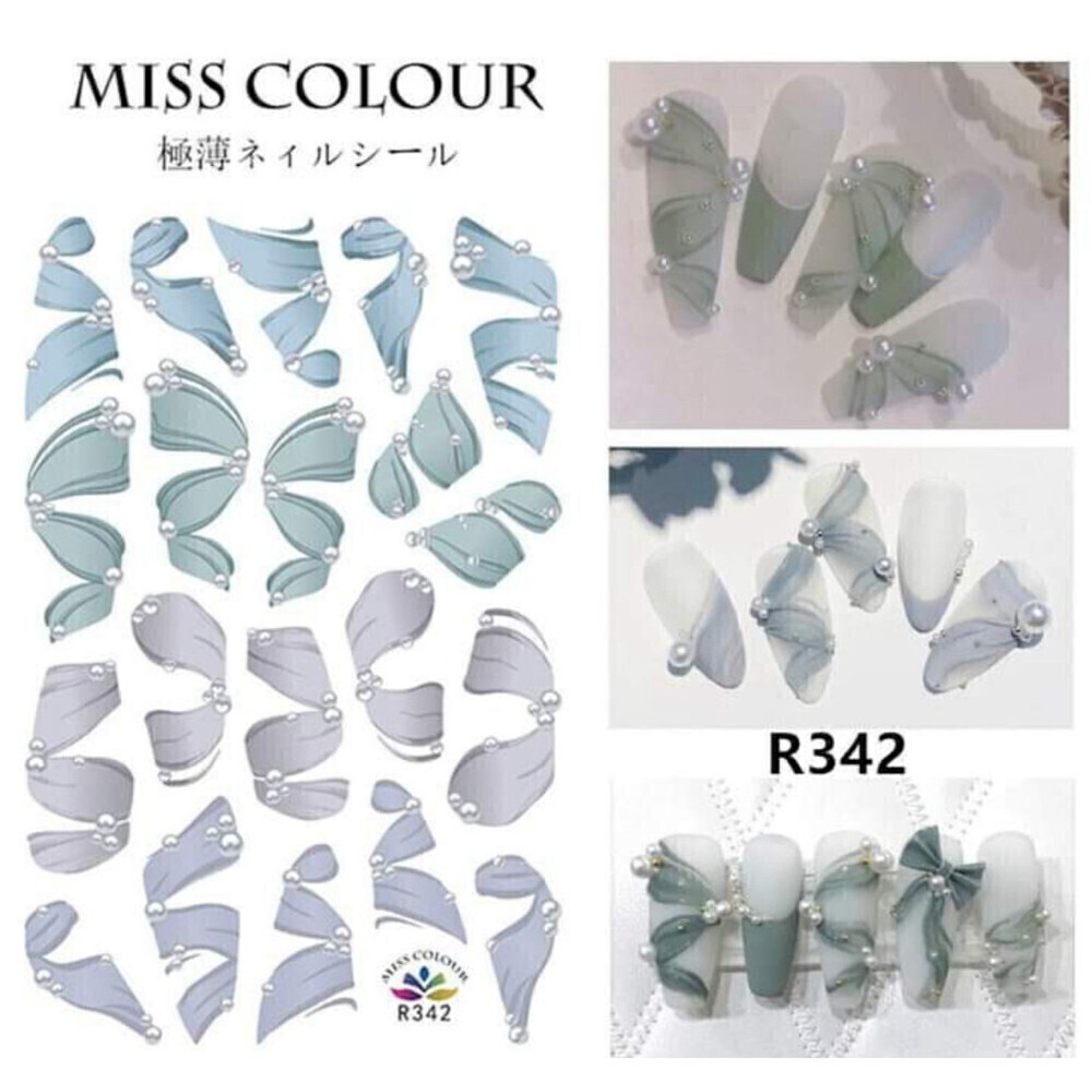 Nail Art Decals Stickers Big Ribbons R342